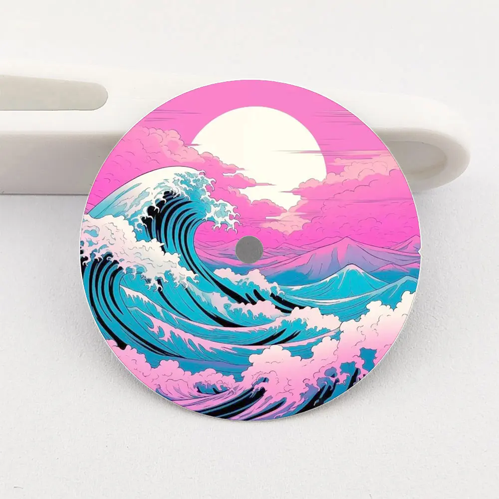 285-ミリメートル神奈川クリエイティブ時計ダイヤル-nh35-36-ムーブメント-nh35-時計修正アクセサリーカスタムロゴダイヤルに適しています