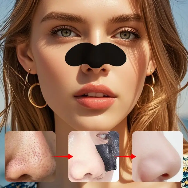 10Pcs Unisex Blackhead Remove Mask Peel Nasal Strips Deep Cleansing Shrink Pore Nose Black Head Remove Stickers Skin Care Mask