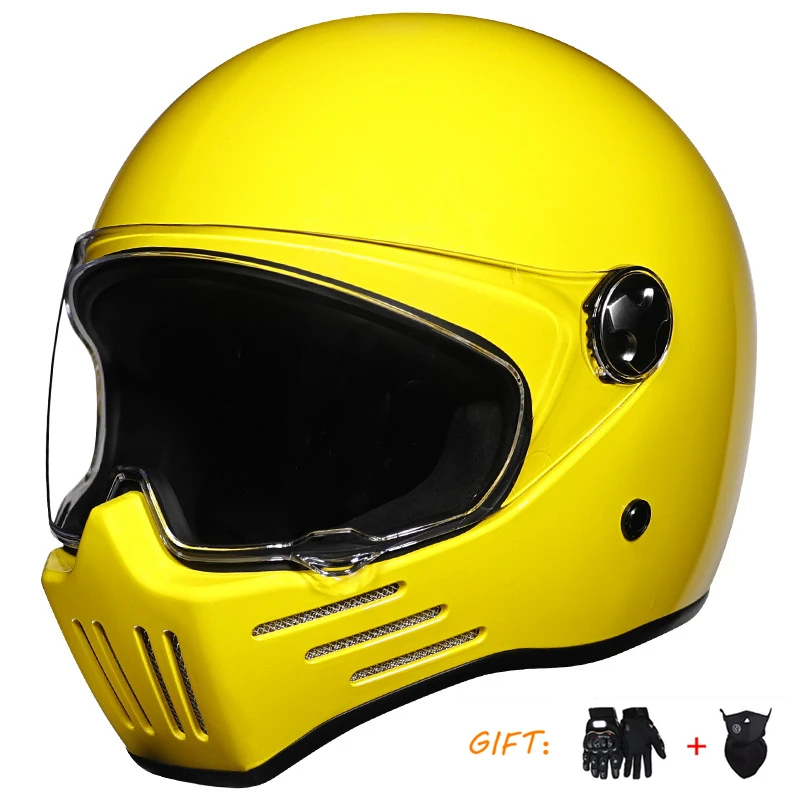 

Chopper Cruiser Racing Full Helmet Motorcycle Motorbike Helmets Casco Moto Full Face Motocross Capacetes Free Glove Mask