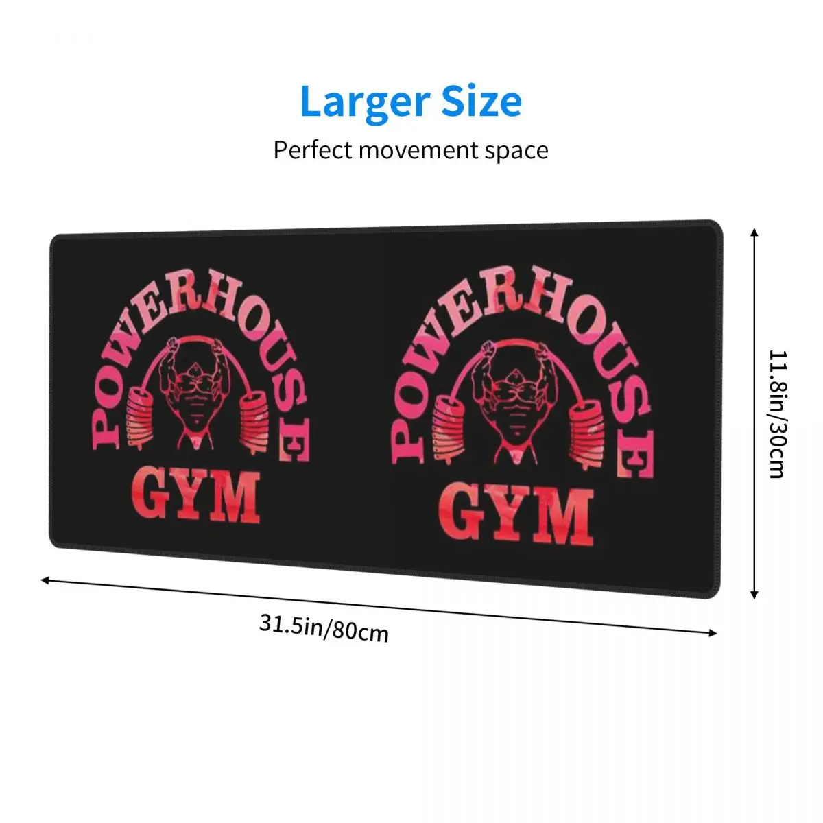 Large Mouse Pad Powerhouse Gym Fitness Building Muscle Gamer PC Laptop Mats Keyboard Carpet Computer Gaming Desk Mat