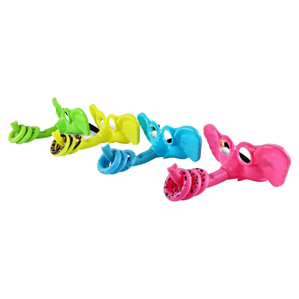 لعبة الرمي الكرتونية مع 4 قناع فيل و12 حلقة، ألعاب عائلية ممتعة #5