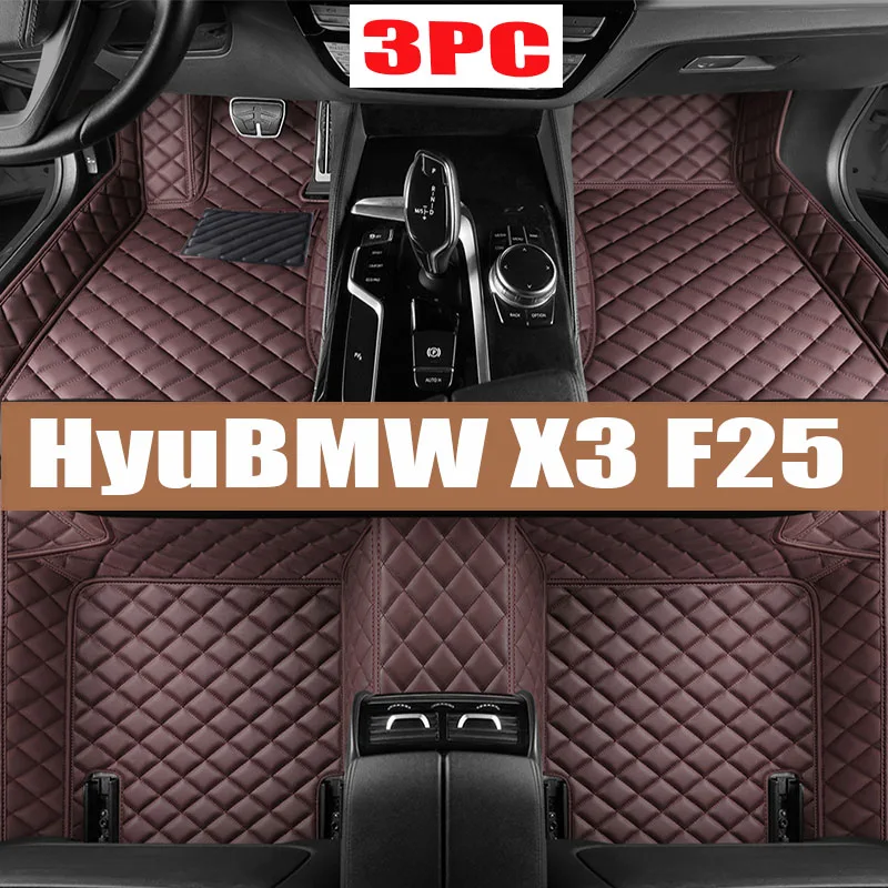 

Car Floor Mats For BMW X3 F25 MK2 2011~2014 Leather Luxury Mat Protective Pad Rug Covers Carpet Car Accessories Interior Parts