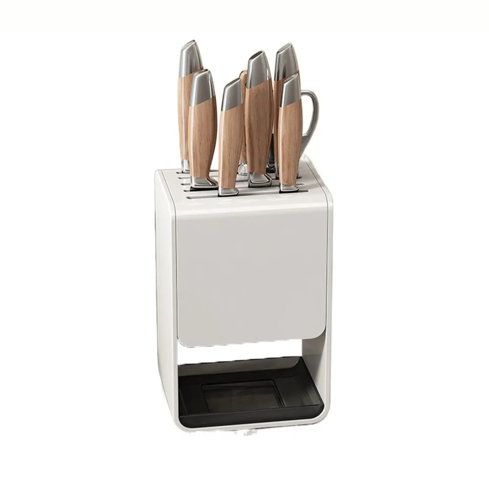 

Carbon Steel Knives Holder Drainage Large Capacity Tableware Storage Rack Mold-resistant Space Saving Cutlery Organizer Kitchen
