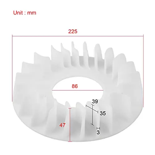 1PC White Cooling Engine Fan For 19511-ZJ1-000 Cooling Engine Fan Low Noise Operation For GX610 GX620 GX670 For 18HP 20HP 24HP