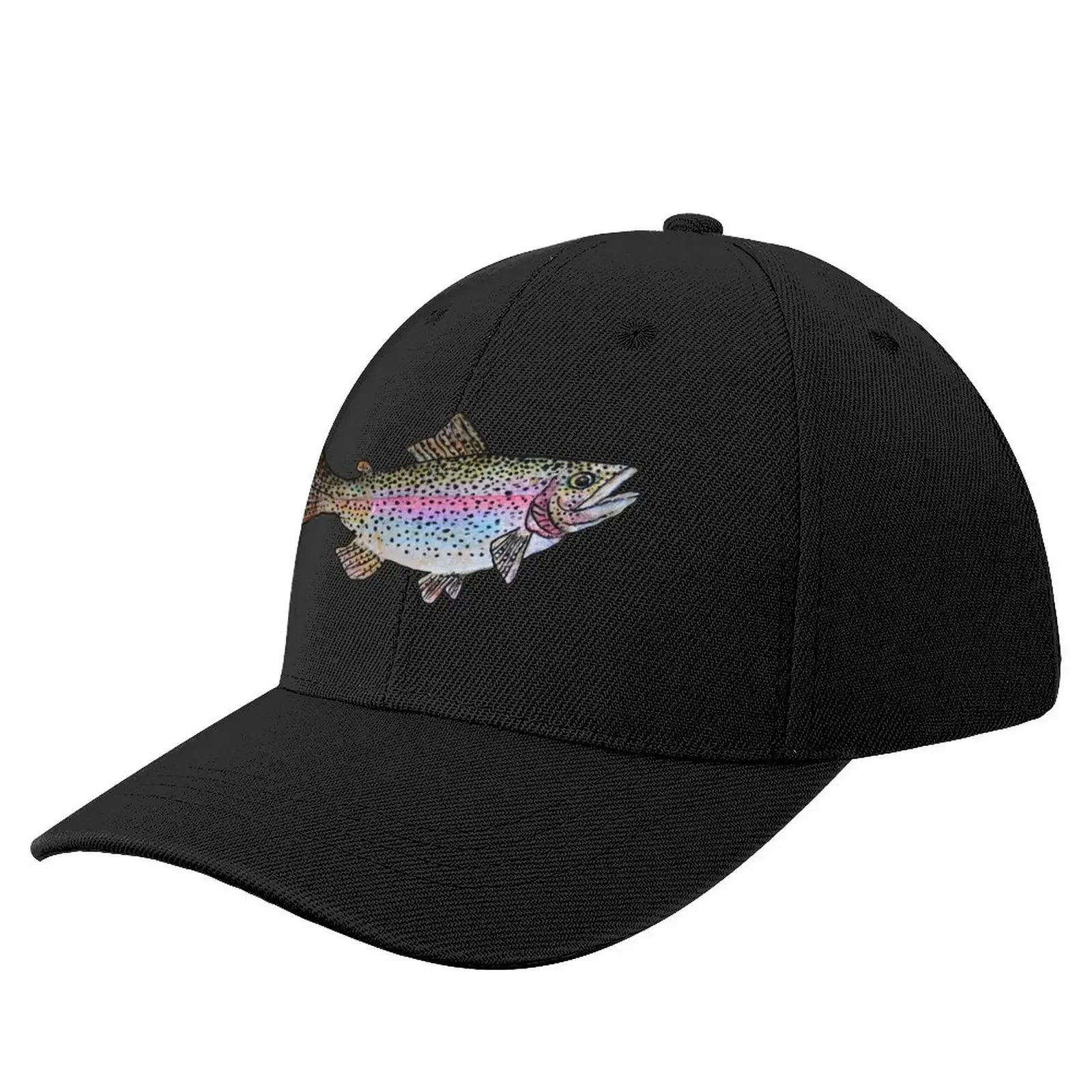 

Rainbow Trout Fish Drawing Baseball Cap Luxury Cap Snap Back Hat golf hat genuine Elegant Women's Hats Men's