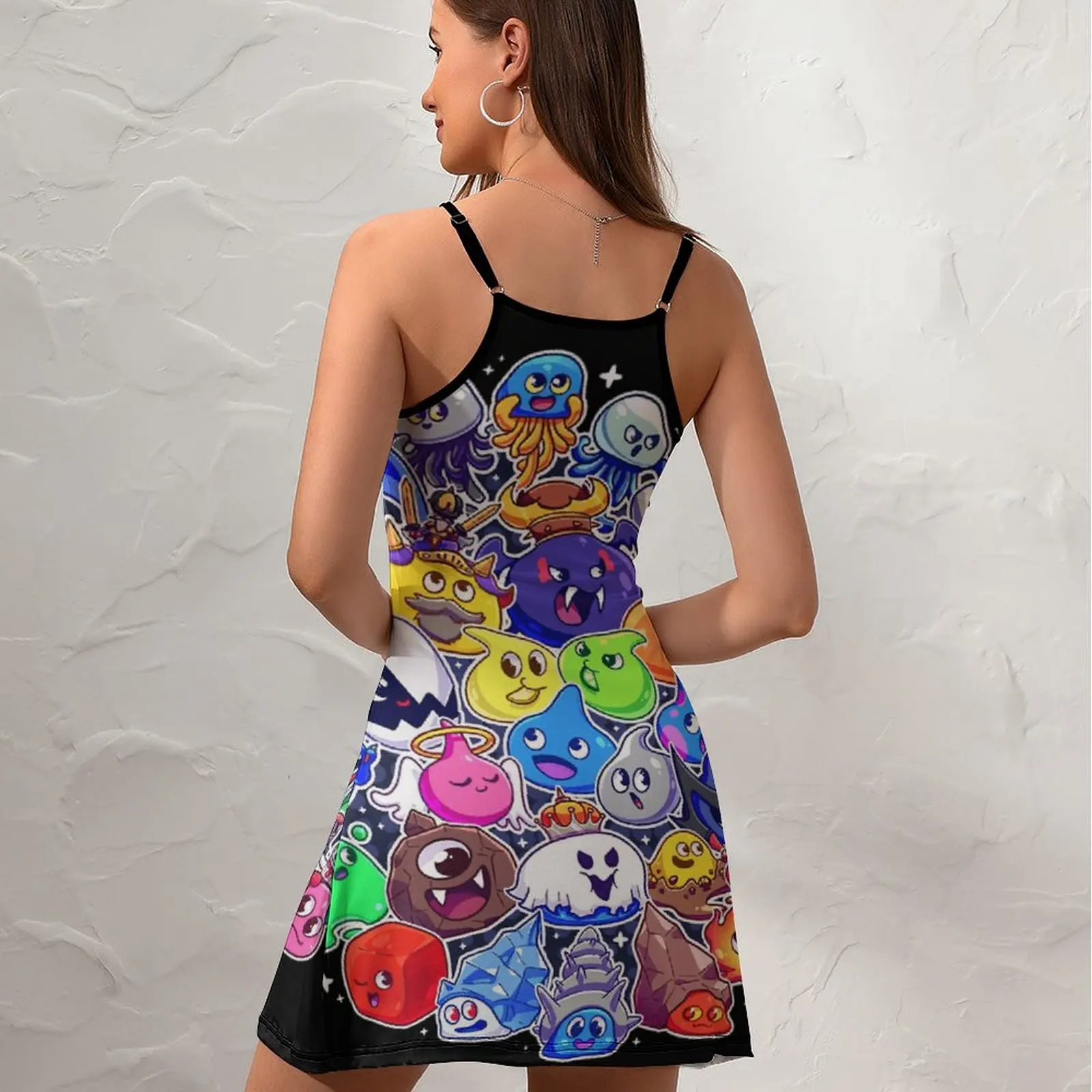 Sexy Dragon Quest Slimes in vendita vestito fionda da donna vacanze sarcastiche abito da donna con spalline Premium