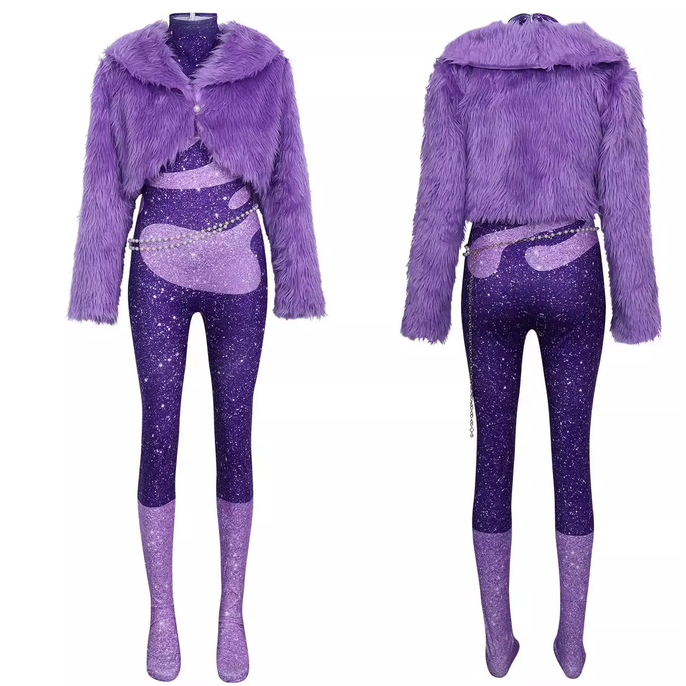 Gazelle Costume Anime Cosplay Singer Gazelle Fleece Coat Jumpsuit Adults Womens Jacket Halloween Outfits - view 4