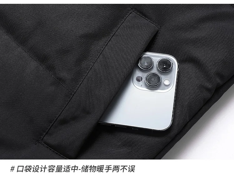 Men's Thick Warm Windproof Cotton Jacket European Size Outdoor Winter New Style Warmth Comfortable Fit for Cold Weather