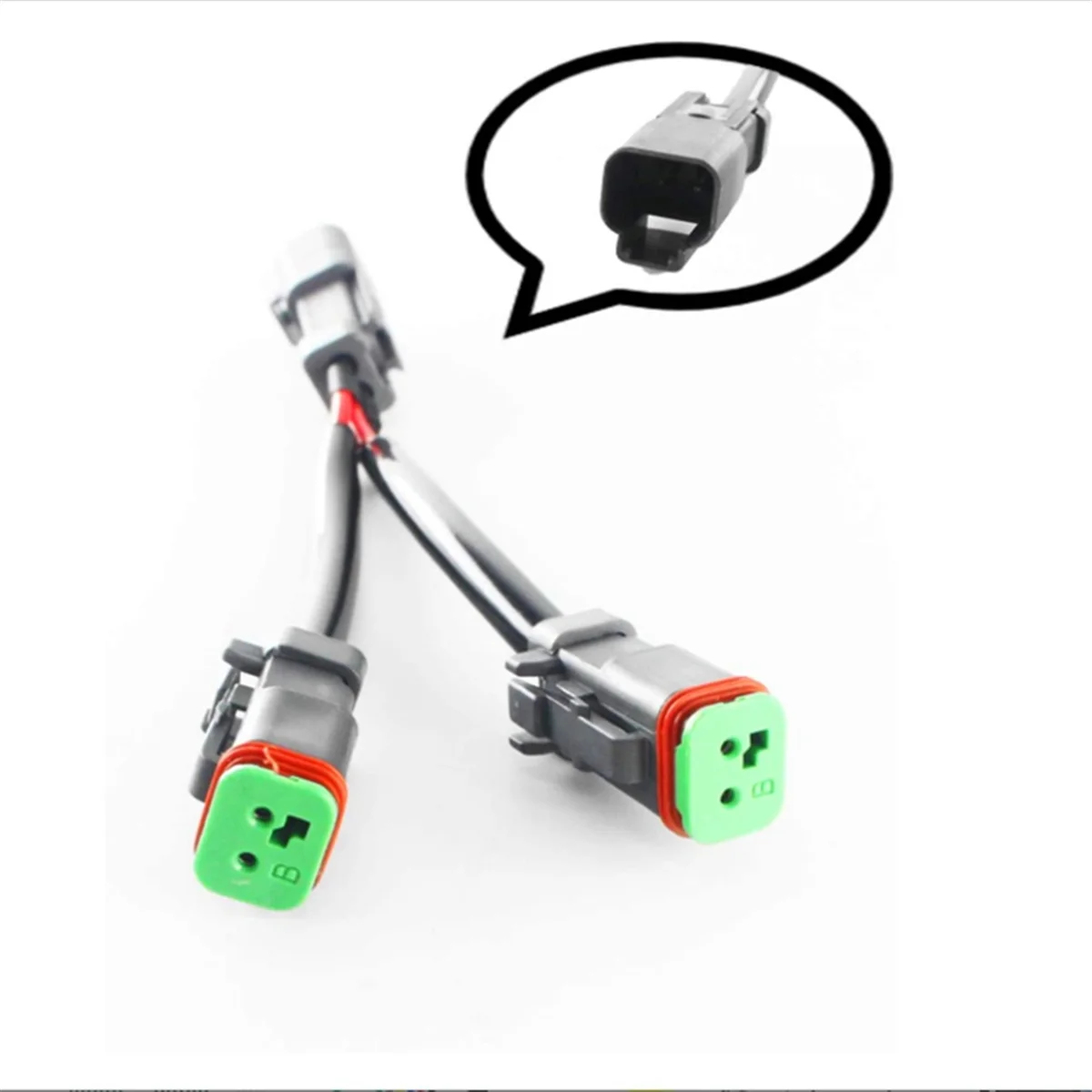 Cavi di tipo Y adattatore per presa Deutsch DT DTP a 2 Pin per cablaggio per connettori Retrofit con luce di lavoro a Pod a LED