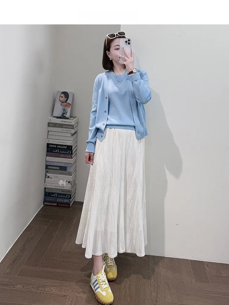 

Soft Comfortable Faionable Svel Open Cardigan Loose Relaxing Sensation Versatile Spring 2025 Women's Knitted Top