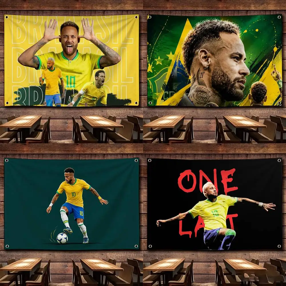 

Neymar Jr Flags Wall Hanging Tapestry Outdoor Garage Room Decorative flag Background Blanket