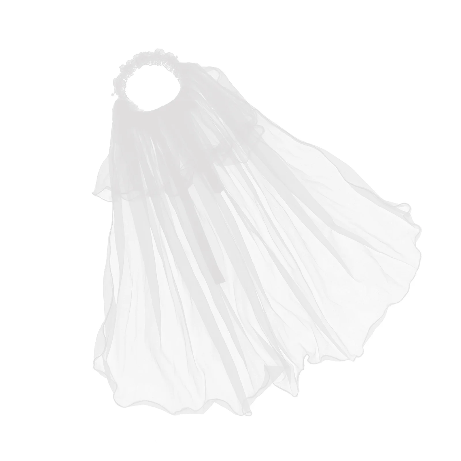 

Floral Headband Veil Garland Headdress For Wedding Party Photography Accessory Wreath Hairpiece Headband Hair Accessory