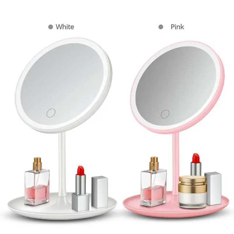 Makeup Mirror With Light White LED Daylight Vanity Mirror Detachable/Storage Base 3 Modes Mirror With Light Gift USB Cable