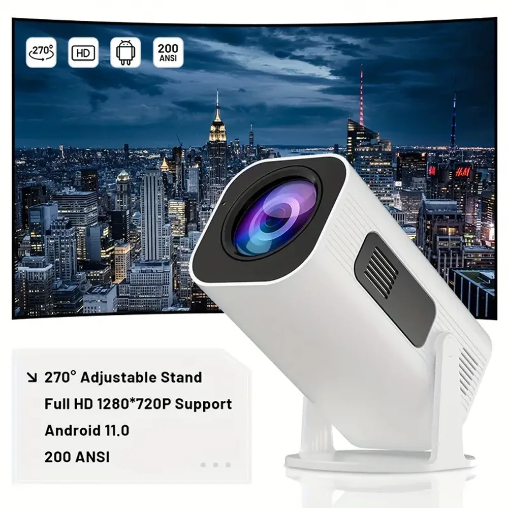

X96MAX HP330 Android 11.0 LED Projector Allwinner H716 Chip Native Resolution Amlogic T972 Quad-Core 1.8GHz CPU