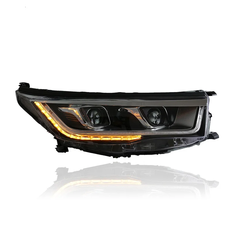 Suitable for 15-17 Toyota Highlander Headlight Assembly Modified LED Light Guide Daytime Running Light Running Water Turn signal