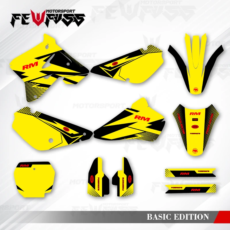 

Fewfuss Graphics Decals Stickers Motorcycle Background Custom For Suzuki RM85 2001 2002 2003 2004 2005 2006 2007 2008-2018