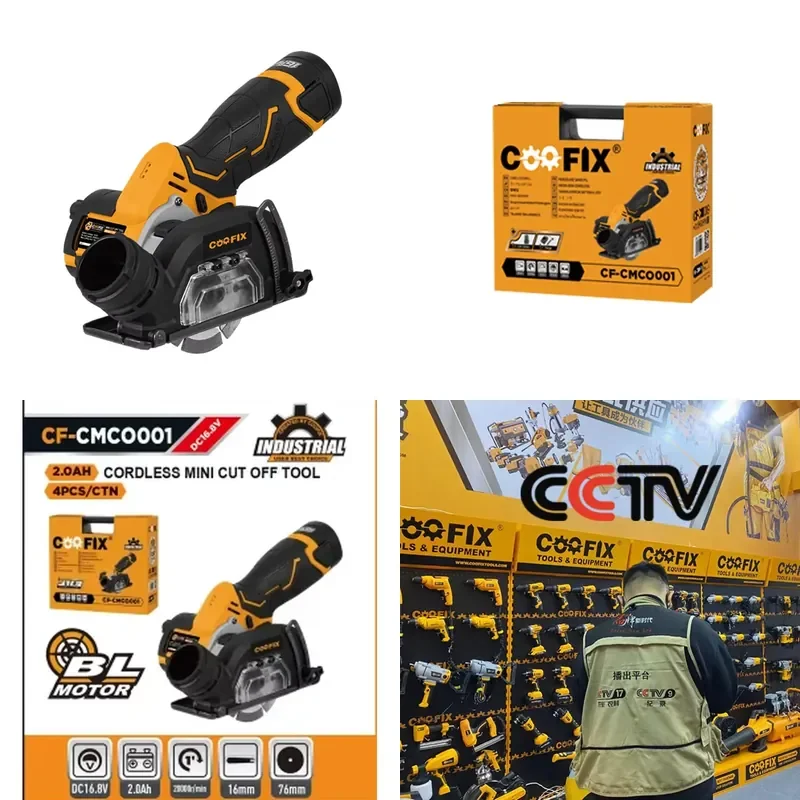 

【CHIMU HOME】 16.8V Brushless Cordless Mini Angle Grinder with Lithium Battery for Metal and Masonry Cutting