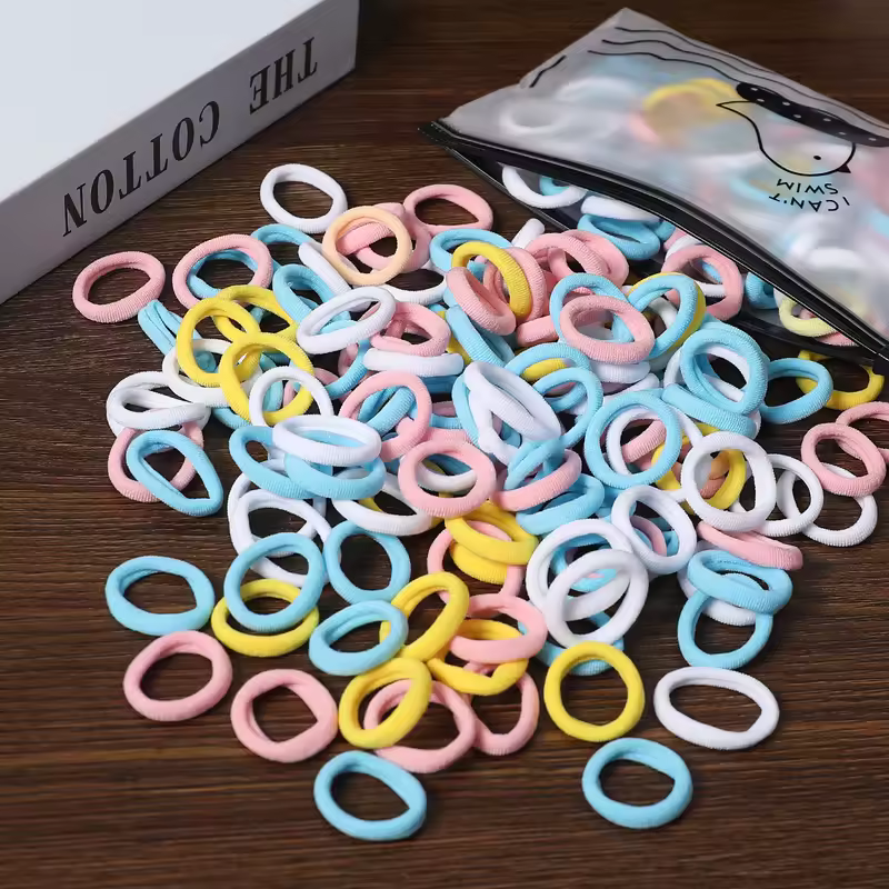 50/100Pcs Hair Bands for Children Colorful Nylon Scrunchie Hair Ties Rubber Band Kids Elastic Hair Leagues Girl Hair Accessories - Image 29