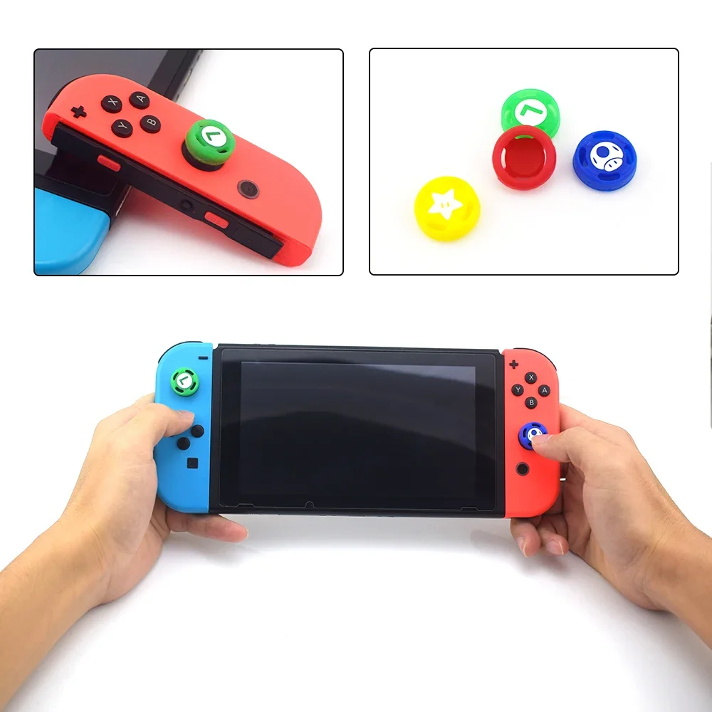 DATA FROG-Polegar Analógico Stick Grip Cap Skin para Nintendo Switch, OLED JoyCad, Controlador Sticks para RG35XX Handheld, 2 pcs