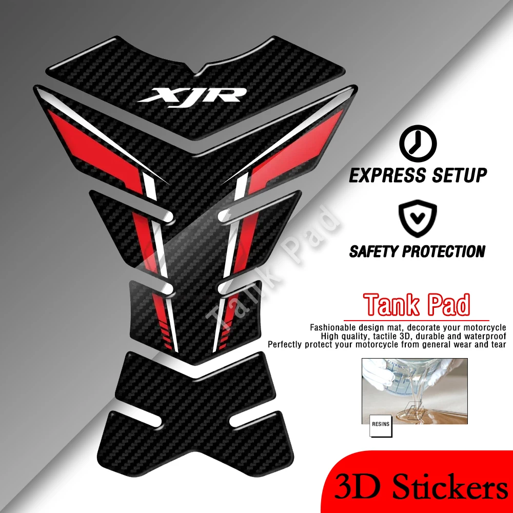 

For Yamaha XJR400 XJR1300 XJR1200 Motorcycles 3D Resin Carbon Fiber Appearance Fuel Tank Pad Scratch Resistant Sticker