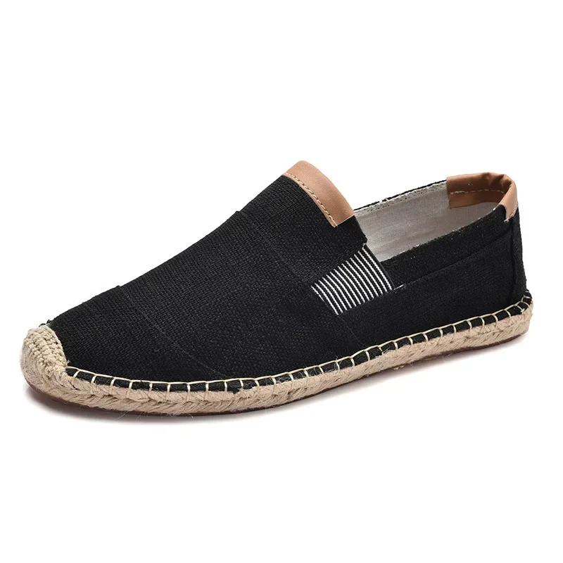 Mens Shoes Casual Male Breathable Canvas Shoes Men Chinese Fashion 2021 Soft Slip On Espadrilles For Men Loafers Driving Shoes