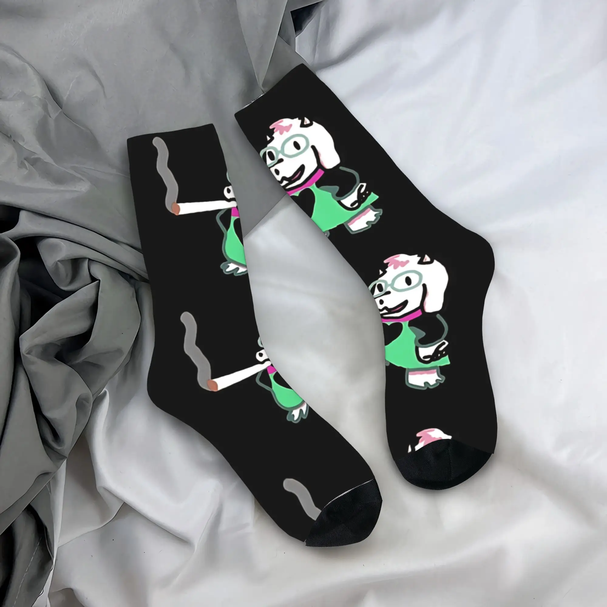 Adults Men Socks Ralsei Blunt Design  Deltarune Stockings Non Slip Warm Soft Socks Winter Gothic Graphic Running Sports Socks