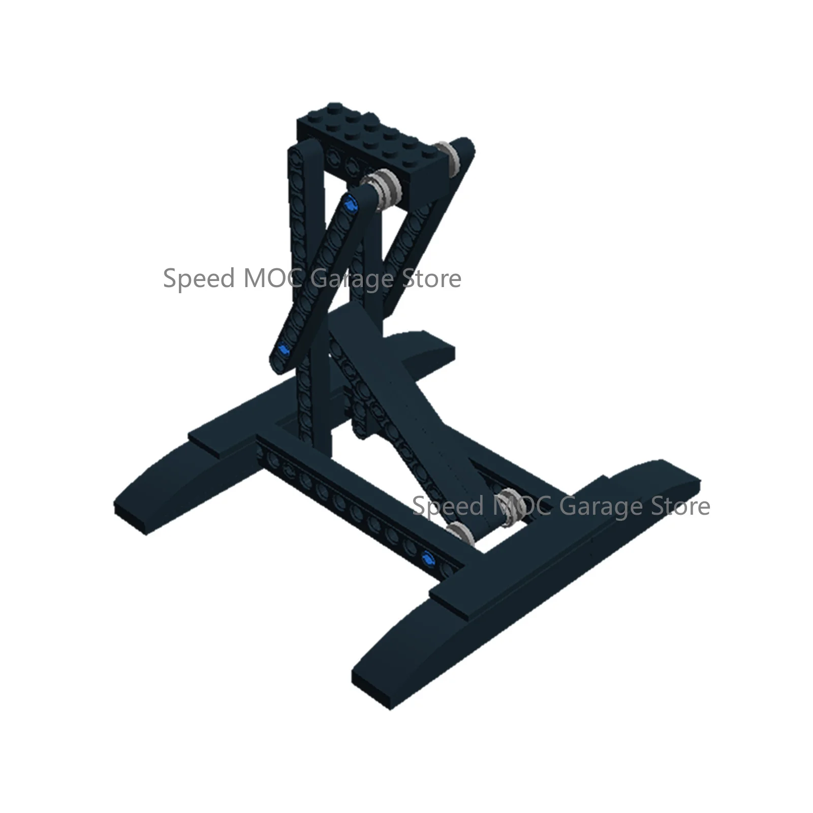 MOC Black Universal Spaceship Display Stand Building Blocks, Adjustable Holder for Sci-Fi Fighter Models