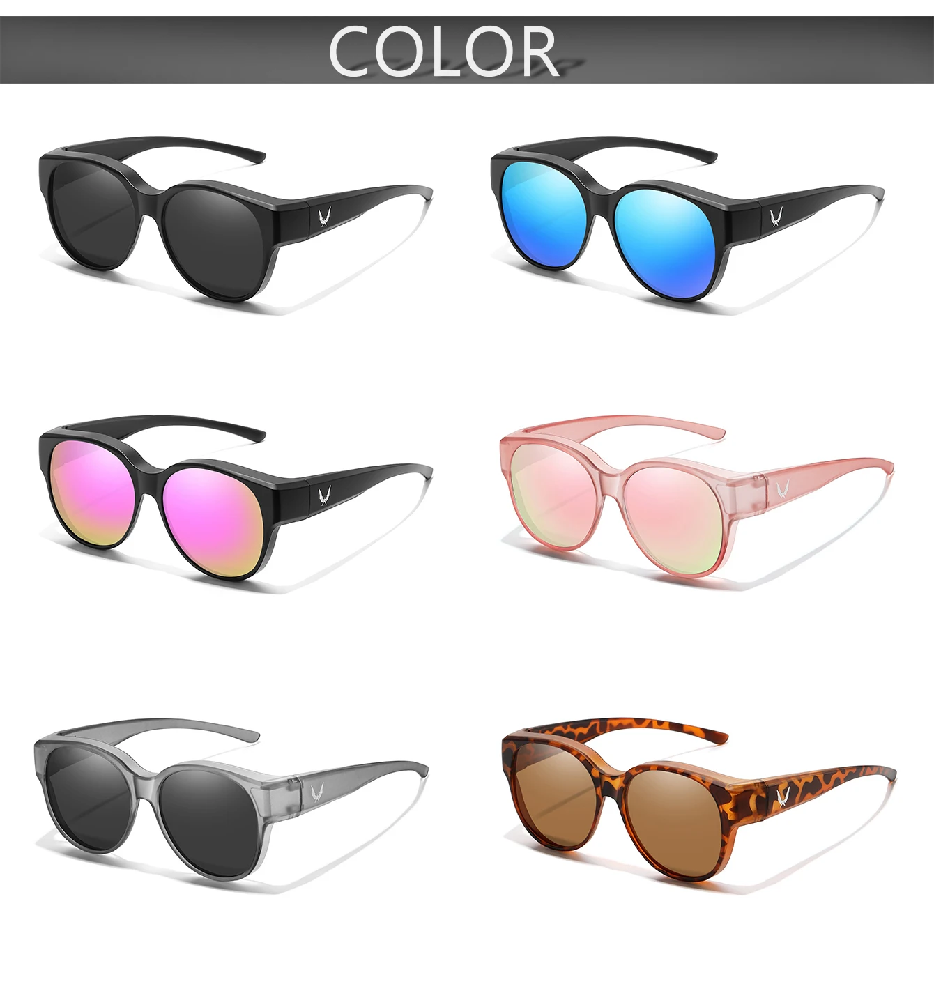 KAROS Modische quadratische polarisierte Sonnenbrille zum Überziehen von Myopie-Korrekturbrillen für Männer und Frauen, Vintage-Brille zum Angeln und Fahren – Detail 3