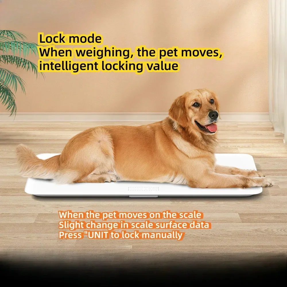 Large Size Plane Household 100kg Digital Electronic Weighing Dog Cat Pet ABS plastic glass Platform Smart APP LED Weight Scale