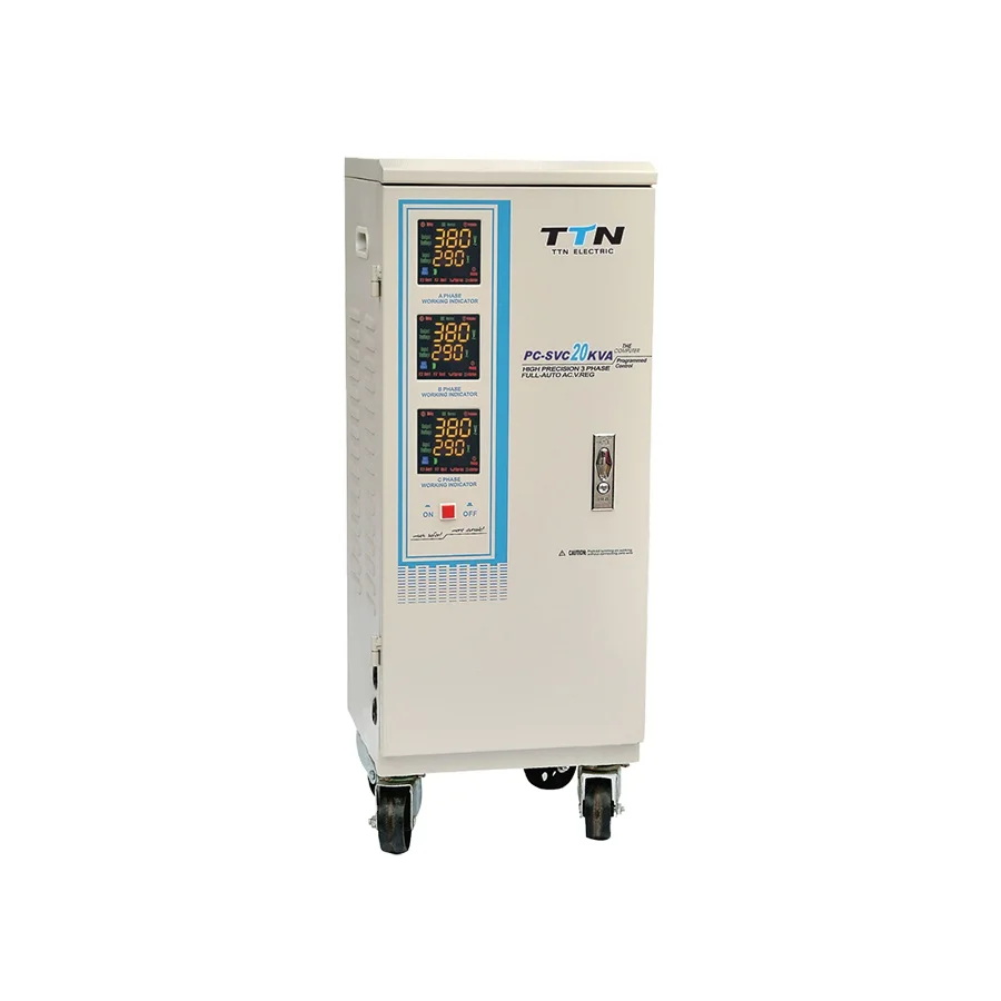 TTN Three Phase 120V 220V 230V SVC 5KVA 10 KW 10KVA 15KVA 20KVA Copper Servo Motor Automatic Voltage Regulator Stabilizer