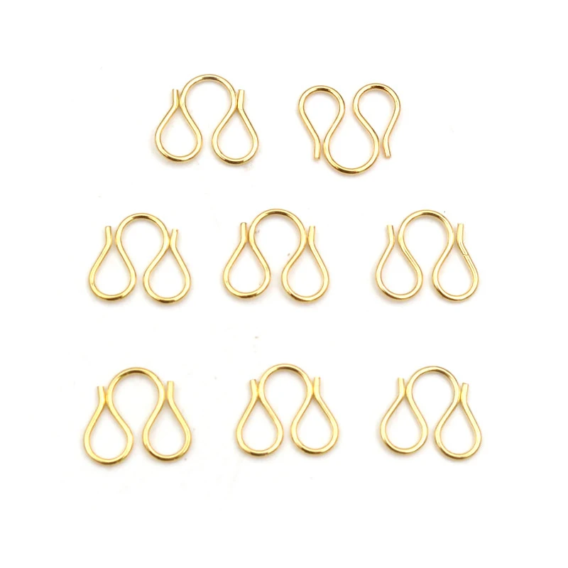 

30Pcs W Shape End Clasps Hooks Stainless Steel Chain Connectors For Bracelet Necklace DIY Jewelry Making Accessories Supplies