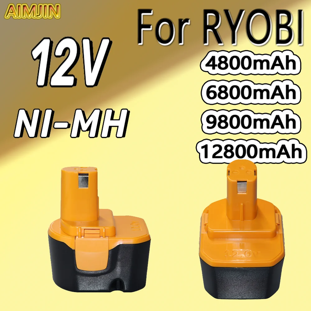 

4800mAh 6800mAh 9800mAh for Ryobi 12V Power tool Battery Replacement B-8286 BPT1025 RY-1204 1400143 1400652 1400670 440000