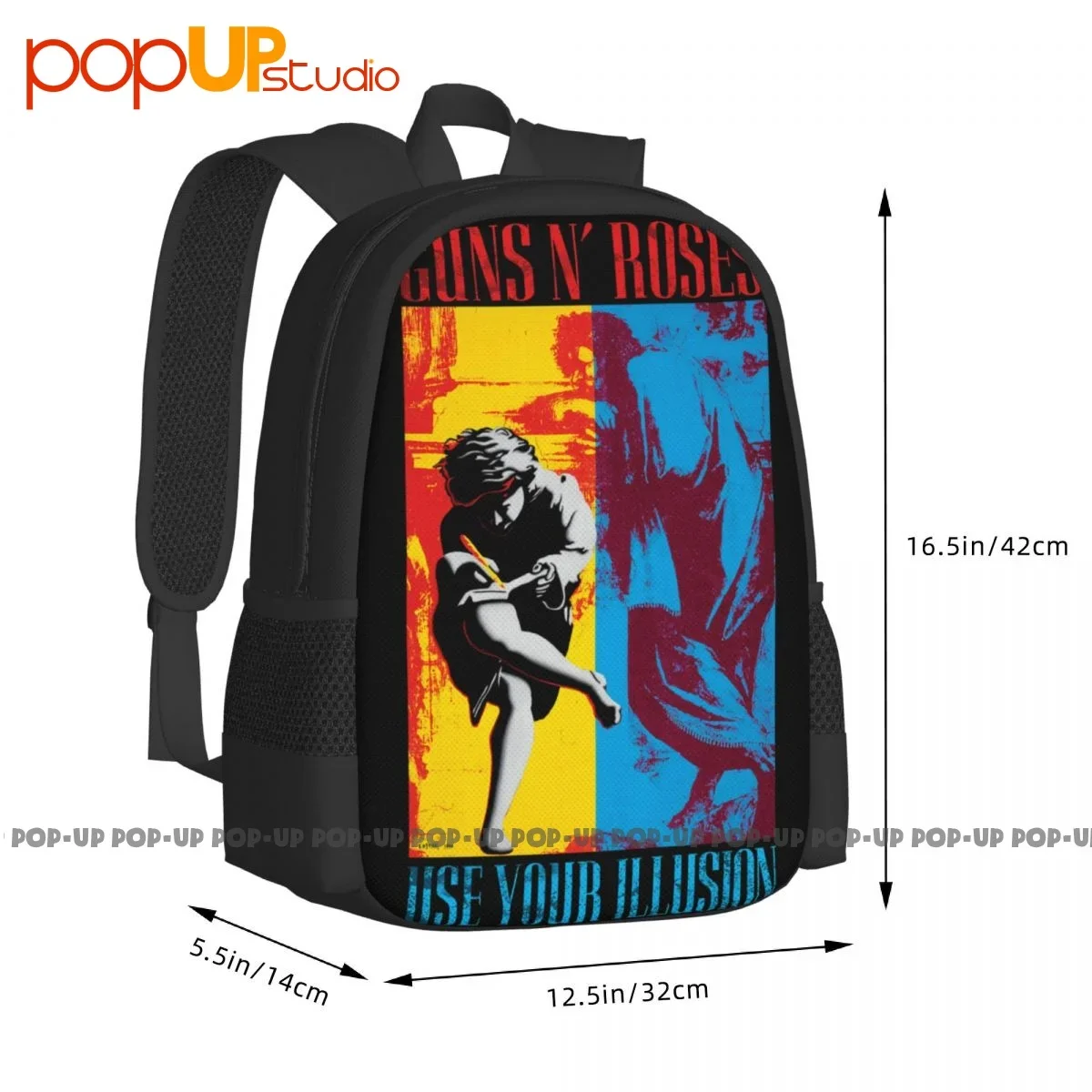 Guns N Roses Mochila de Grande Capacidade, Art Print Storage Bag, Corrida ao ar livre Bookbag, Use sua ilusão