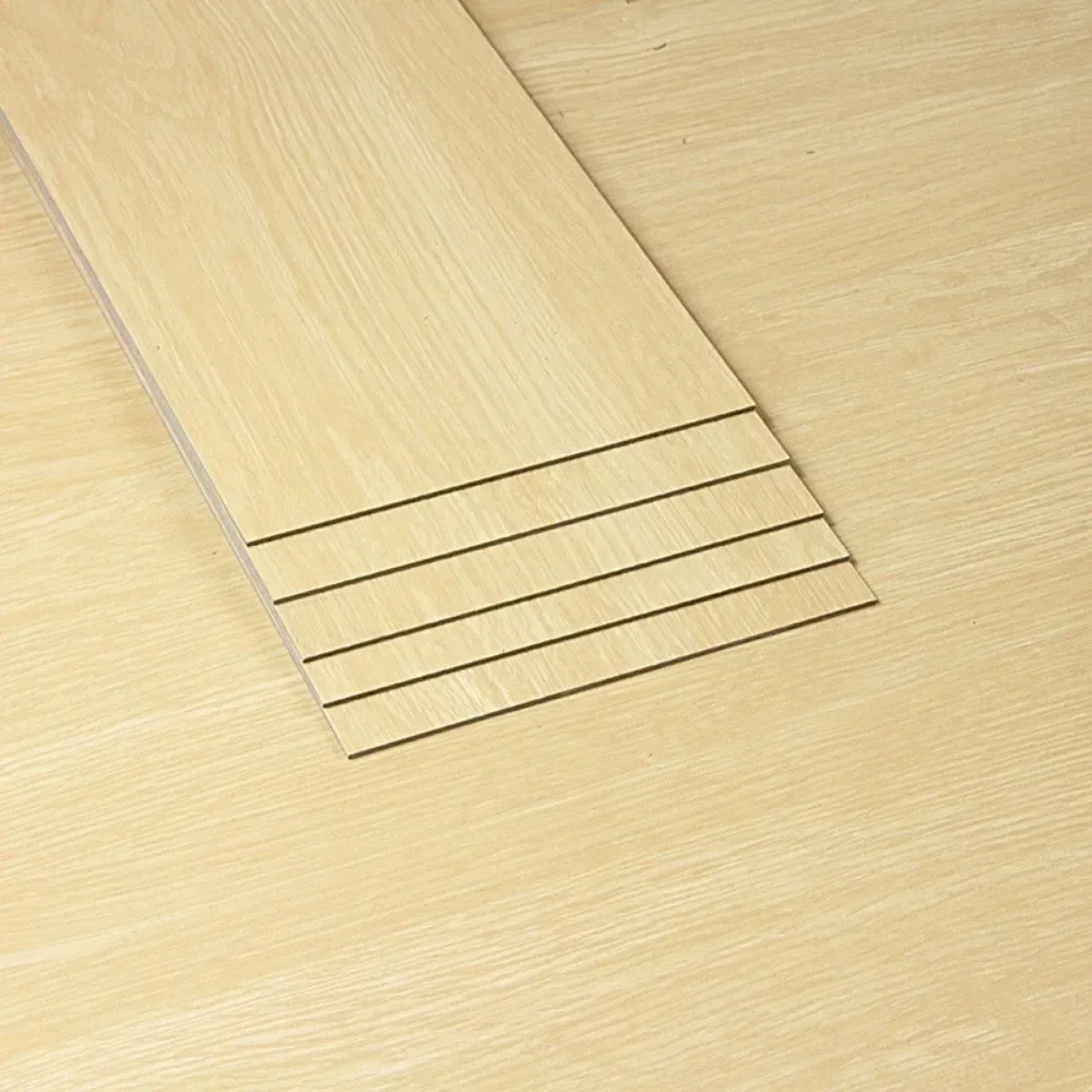 Self Adhesive PVC Wood Grain Floor Waterproof and Wear-resistant Balcony, Bathroom, Household Kitchen Floor Tiles 91X15CM