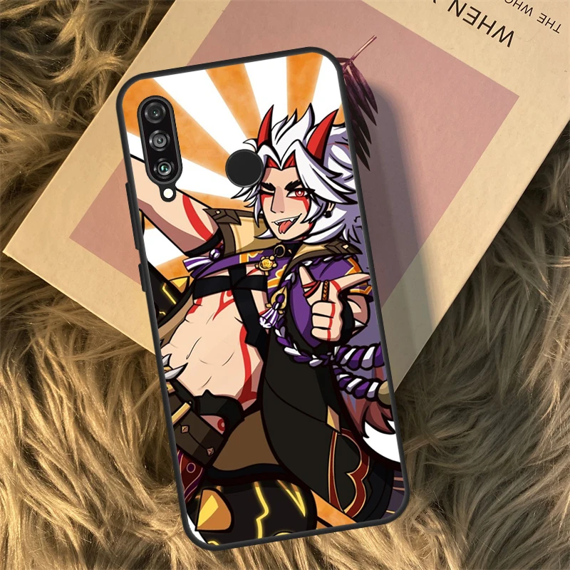 Genshin Impact Arataki Itto Case For Huawei Honor 50 70 X8 X9 X9a P20 P30 P40 Lite P50 Mate 50 Pro P Smart 2021 Cover