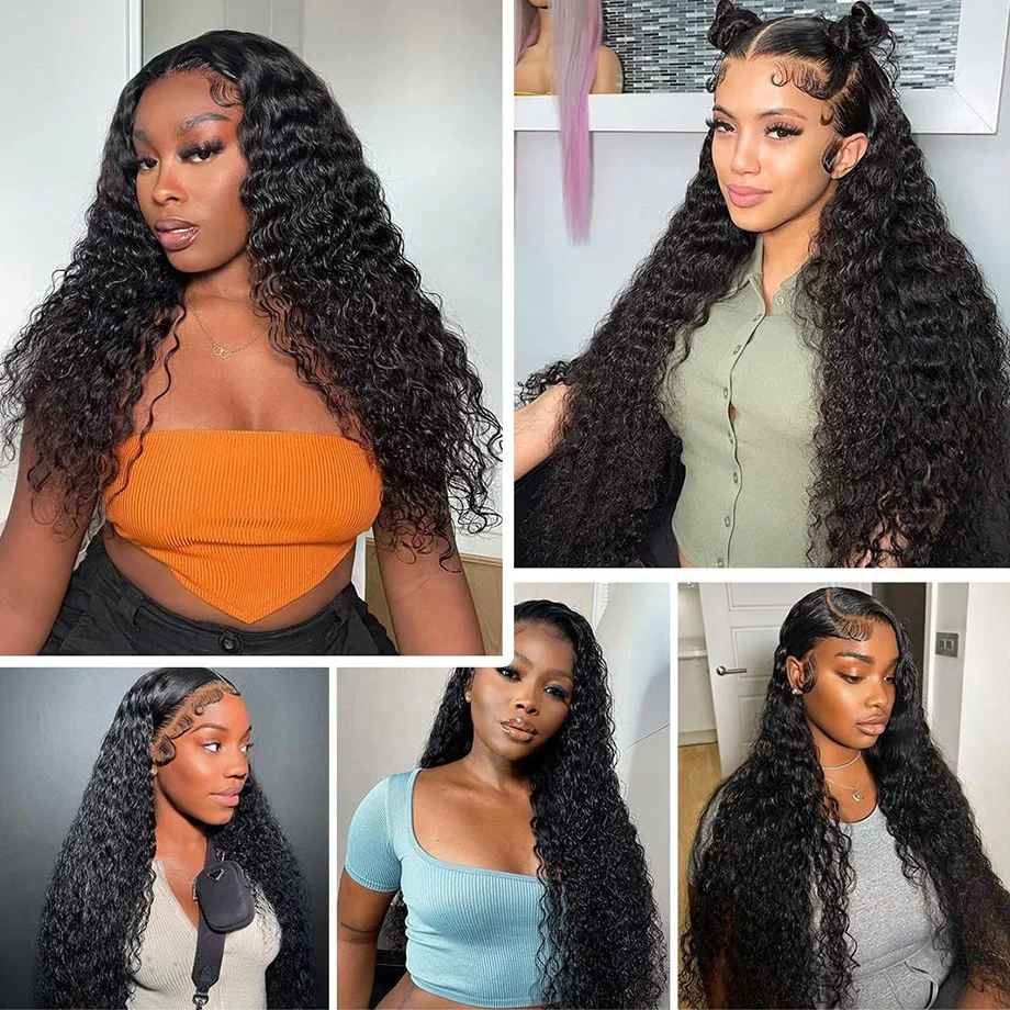 Water Wave 13x6 Lace Front Wig Hd Lace Frontal Wig Human Hair Natural Hairline Pre Plucked Glueless Wigs 4x4 5x5 Curly Wigs