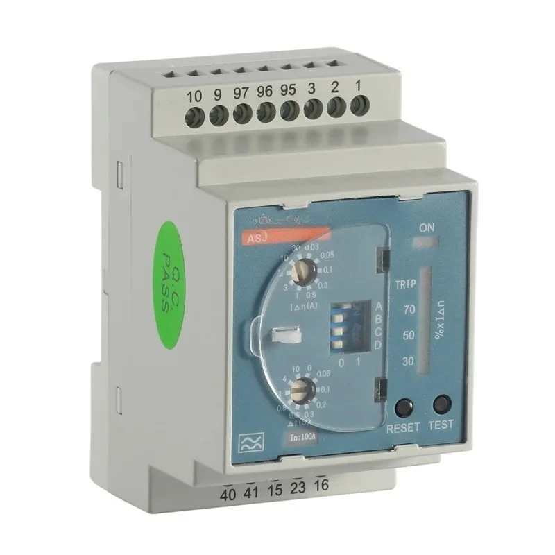 ASJ10-LD1A Leakage Current Relay Intelligent Residual Current Monitoring Remote Test with Relay