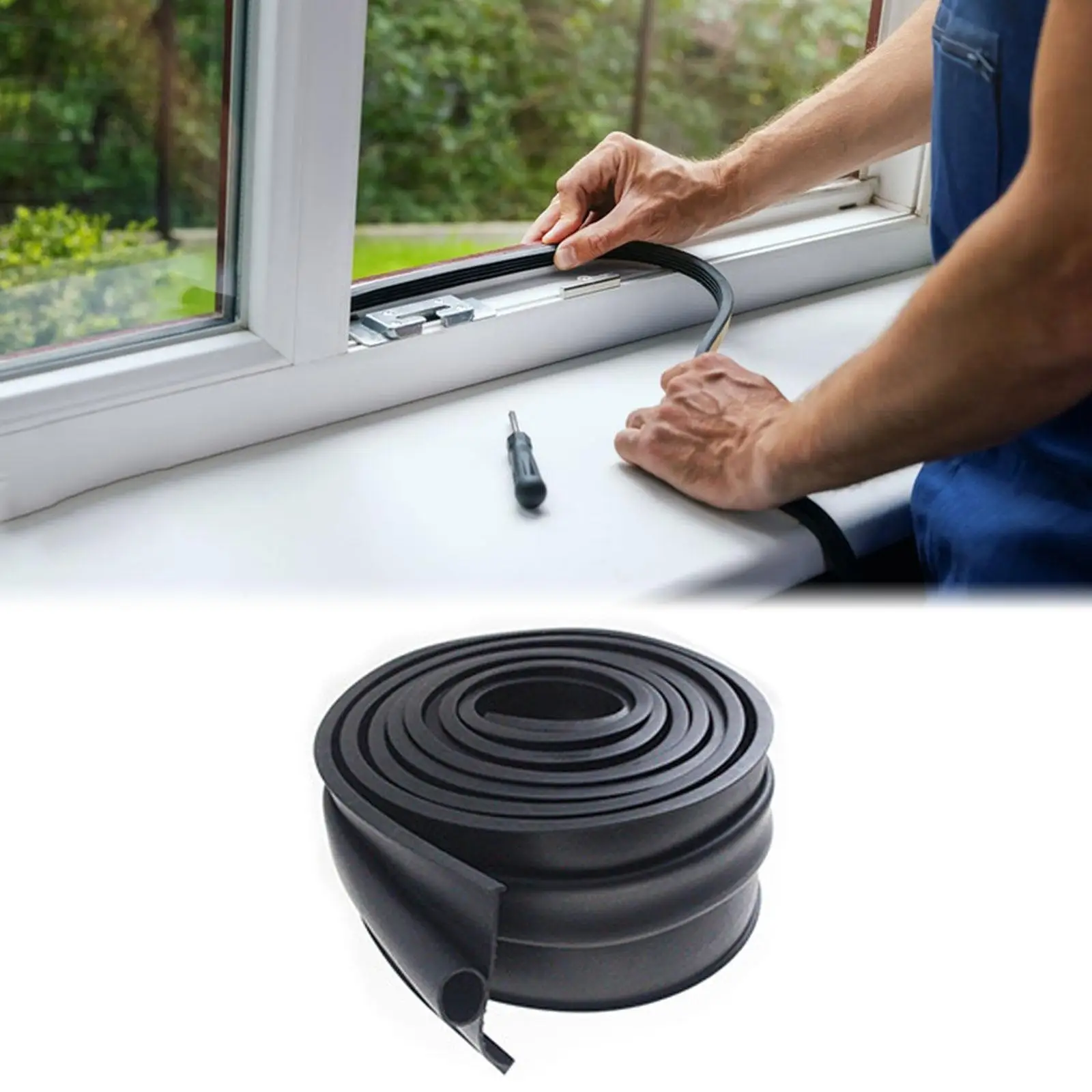 Generic Garage Door Bottom Seal 20 ft Easy to Install Waterproof Sturdy Weather Strippings