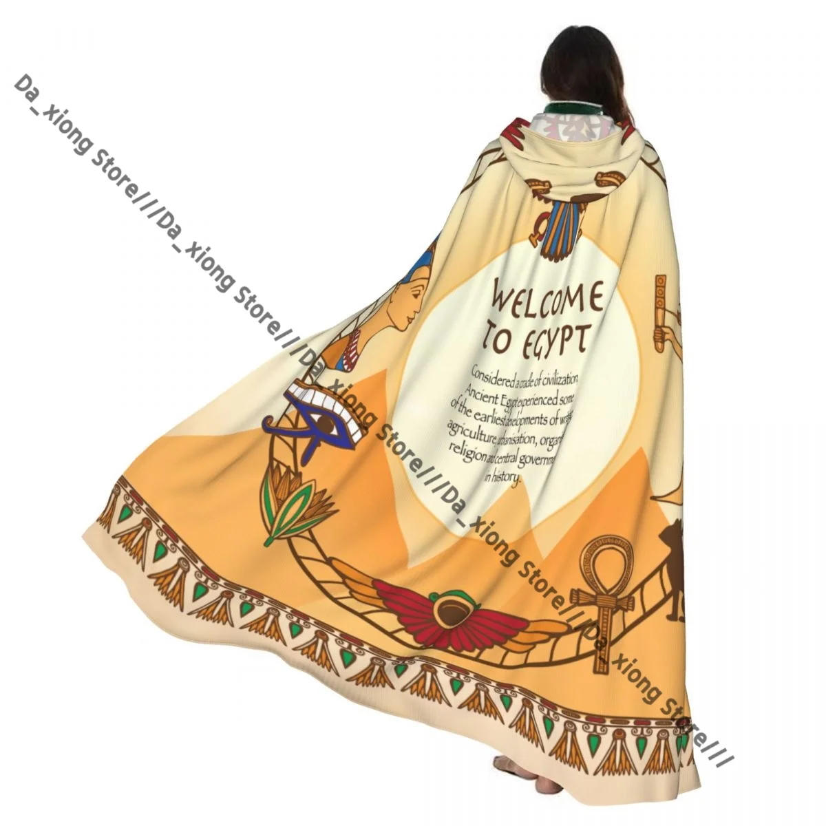 الكبار الإطار المصري عباءة الرأس مقنعين القرون الوسطى زي الساحرة ويكا مصاص دماء هالوين فستان مُصمم حسب الطلب #1