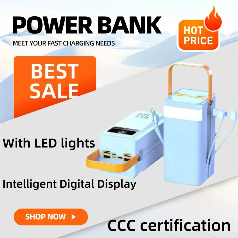

50000mAh Ultra-large Capacity 120W Super Fast Charging Shared Outdoor Camping Live Streaming Power Bank