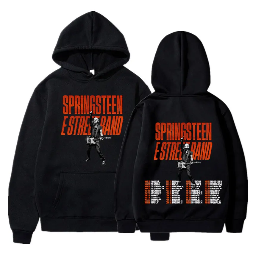 

Bruce Springsteen and E Street Band 2024 Tour Hoodies Men Women Harajuku Long Sleeve Hooded Sweatshirts Streetwear Fans Gift