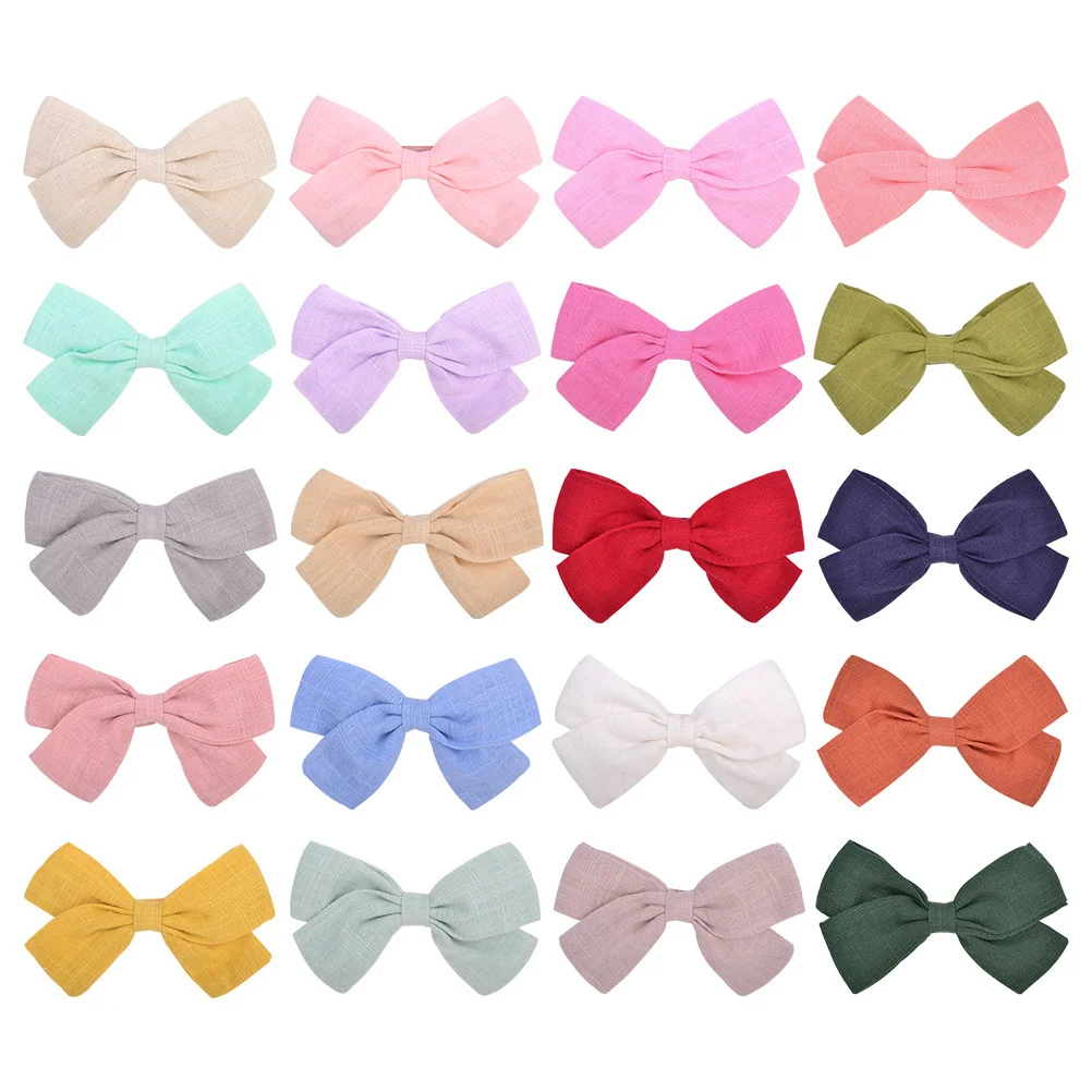 

20pcs Children Bow Hair Clip Girls Bows Barrettes Toddler Hair Accessories Kids Bowknot Hairpins Matching Clothes Photo