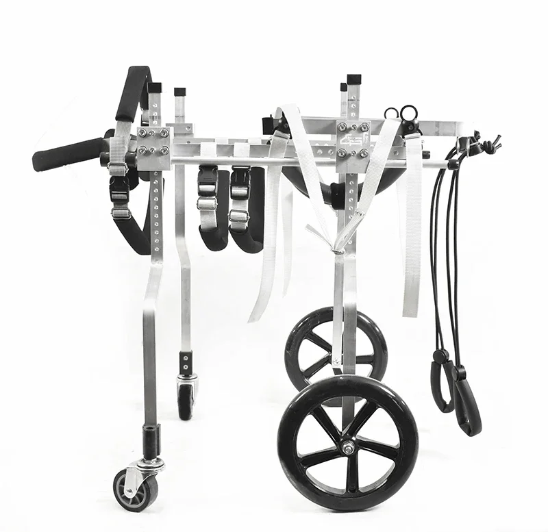 

HEDY PW02 Adjustable 4 Wheels Pet Dog Cat Wheelchair-Walker for Wounded Sick Pet Dog Hind Back Legs Rehabilitation & Recovery