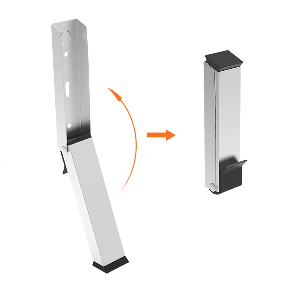 Safety Door Stopper Metal Gate Blocker Easy Pedal Kick Down Door Holder (Silver)