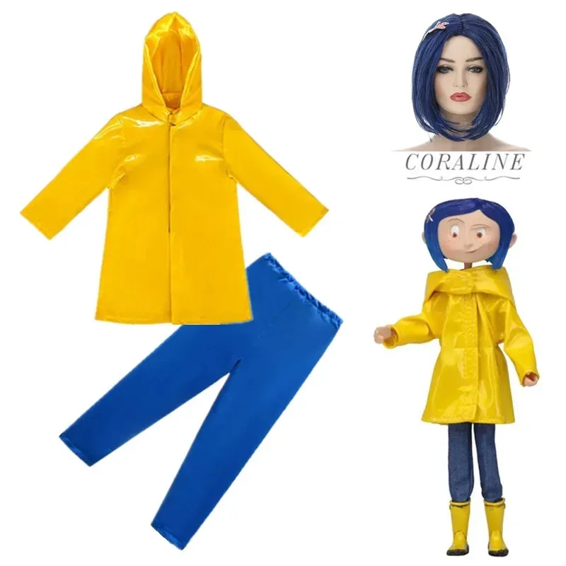 

Kids Halloween Costume Girls Ghost Mother Caroline Anime Cosplay Costumes Carnival Party Clothing Dress Up Birthday Gift for Kid