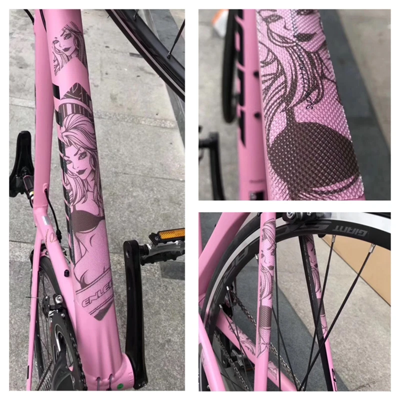 ENLEE The New Removeable Sticker Road Bicycle Paster Guard Cover 3D MTB Mountainbike Scratch-Resistant Protect Frame Protector – Detail 8