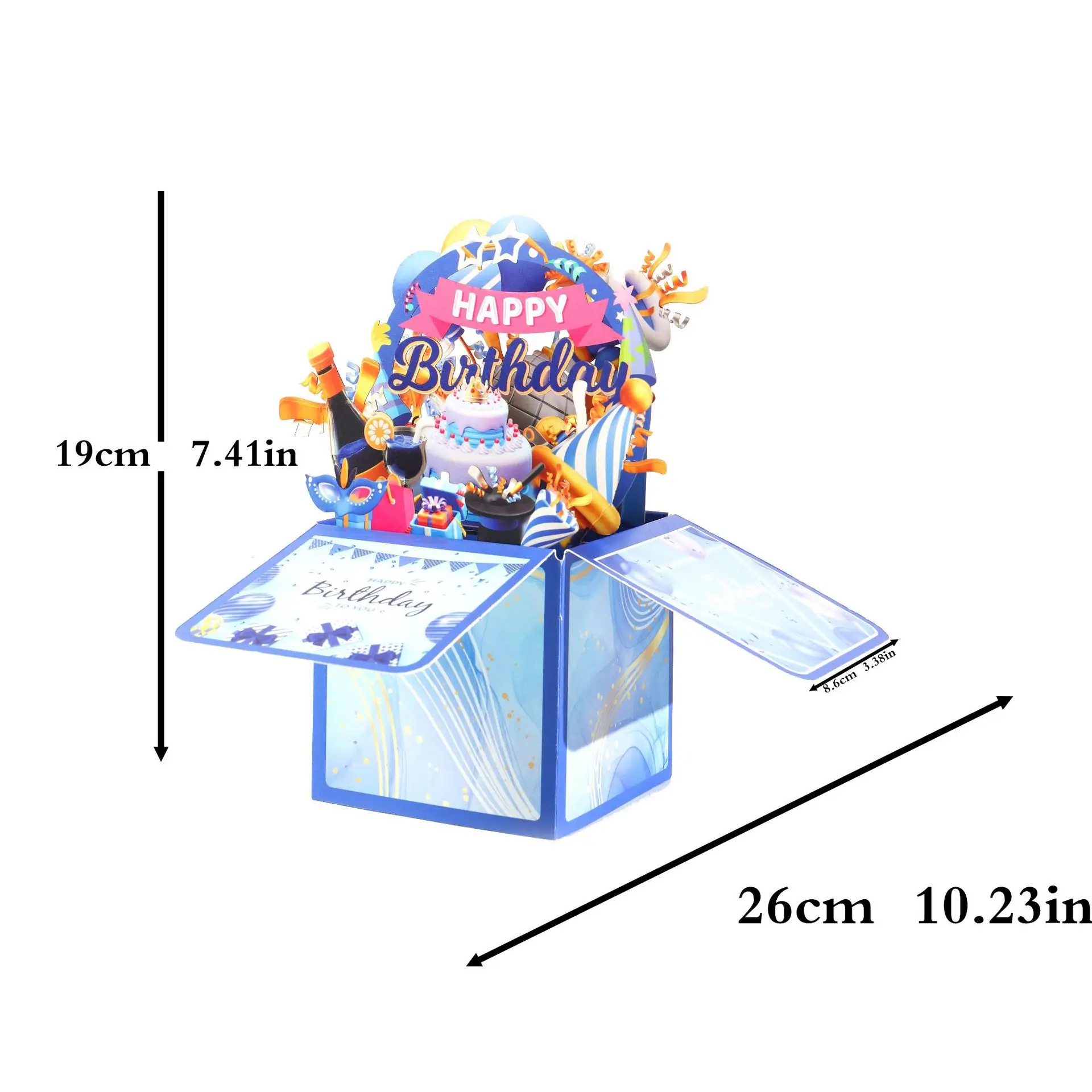 3D Pop Up Happy Birthday Grußkarte Geschenk Grußkarten zum Geburtstag mit Umschlag Segen Postkarte Partygeschenke – Detail 10
