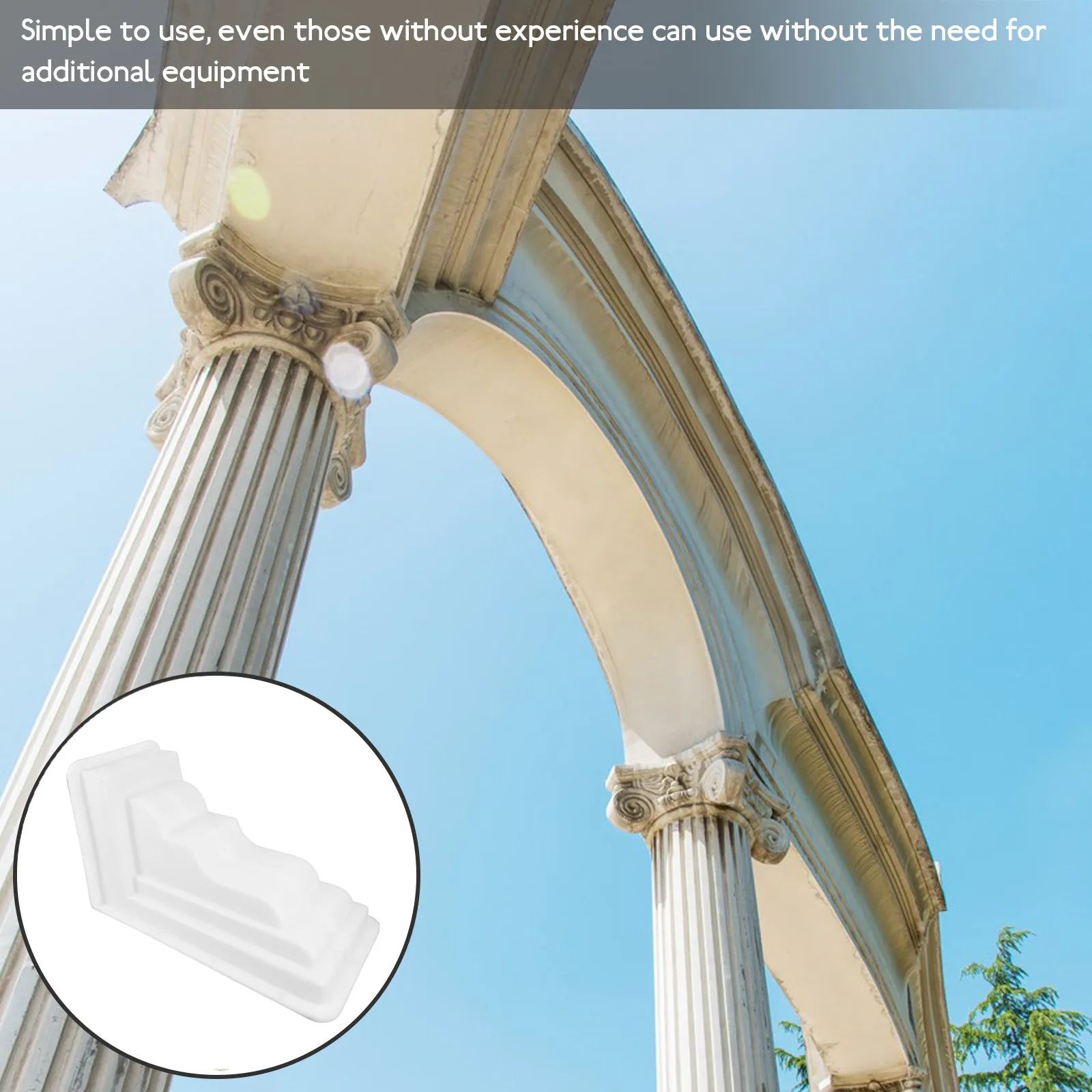 Roman Column Mold Lightweight Plastic Cement Casting Mold for DIY European Villa Corbel Decorative Cement Molds for Concrete