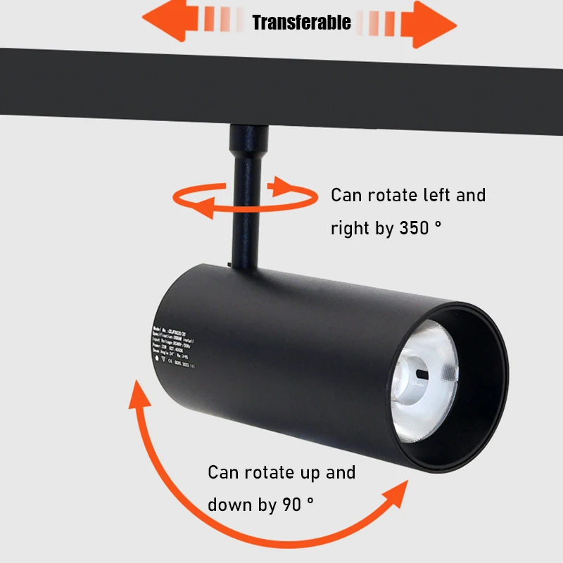 Embedded Magnetic Track Light System DC48V Indoor without Main Lighting Series Living Room Ceiling LED Rail Floodlight Spotlight