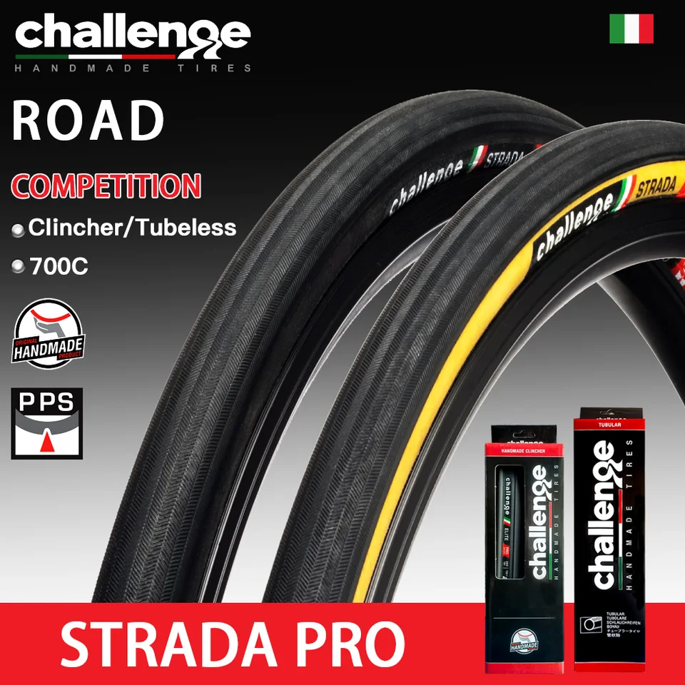 CHALLENGE STRADA Pro 700C Road Bicycle Tire Tubeless Clincher Bike